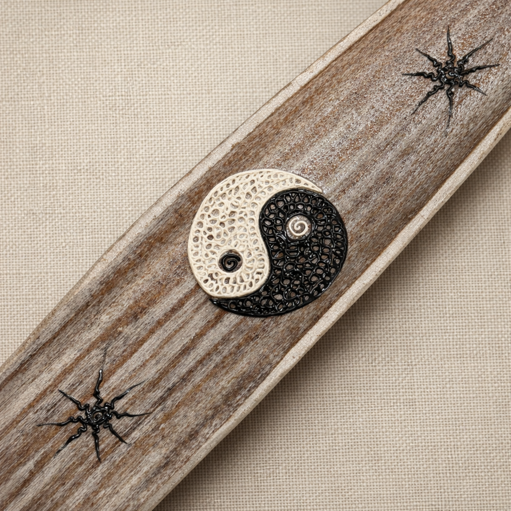 Yin Yang Blanco - Hoja de coco