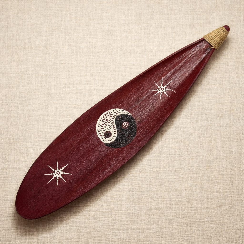 Ying Yang  Rojo - Hoja de coco